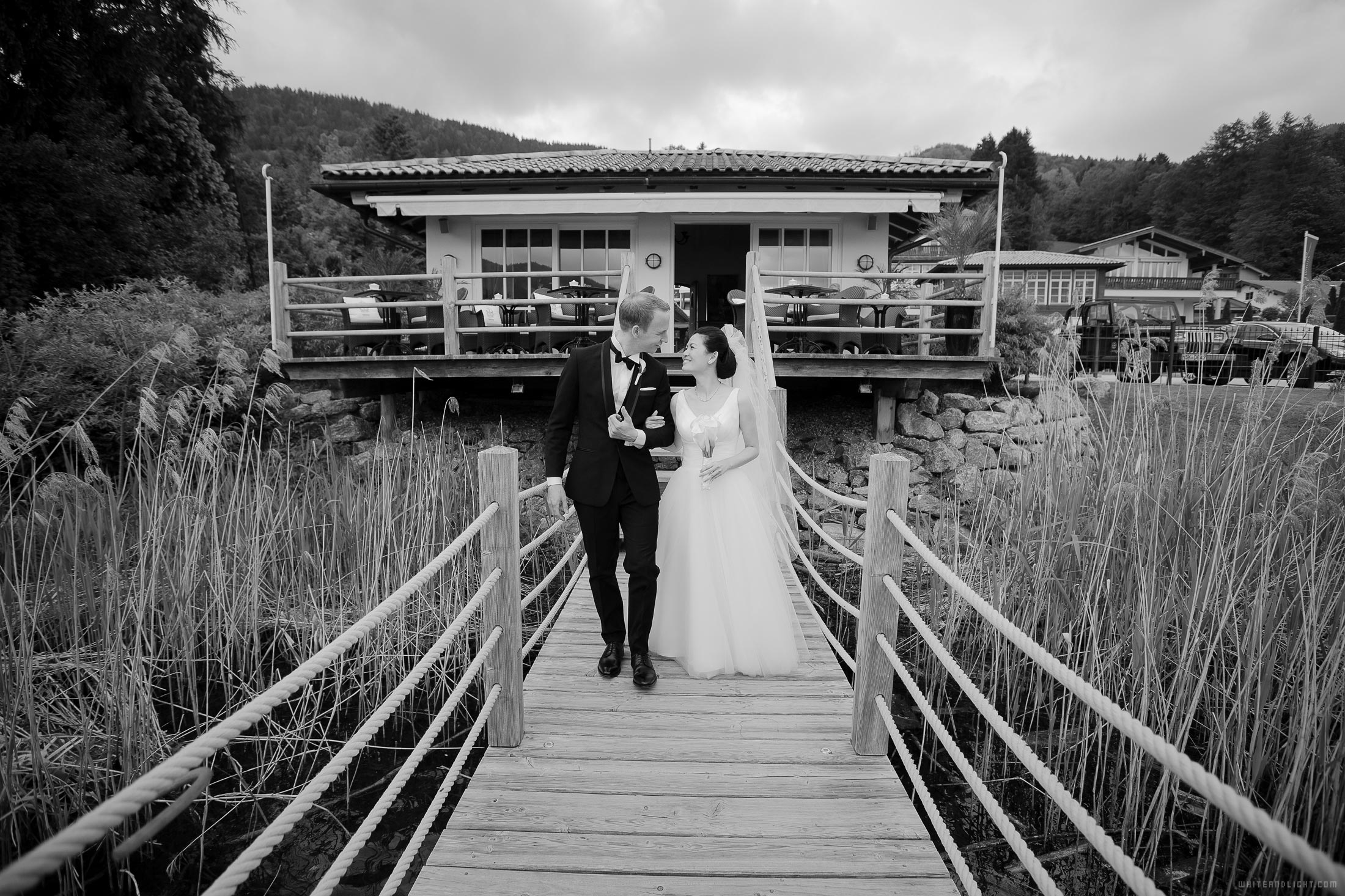 свадьба на озере Тегернзее с гостями